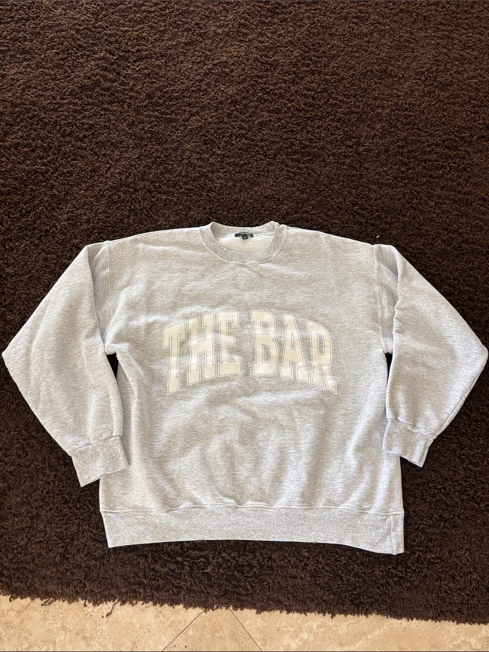 THE BAR Gray Crewneck Sweatshirt